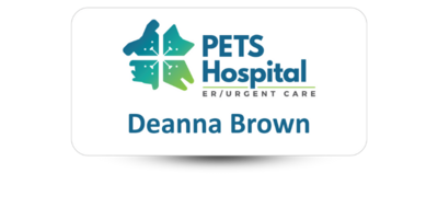 1 1/2 1 1/2" x 3" Veterinary Office Name Tags