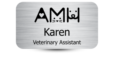 2 2" x 3 1/2" Veterinary Office Name Tags