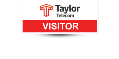 1 1/4 1 1/4" x 3" Visitor Name Tags