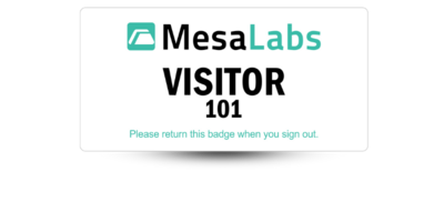 1 1/2" x 3" Visitor Name Tags