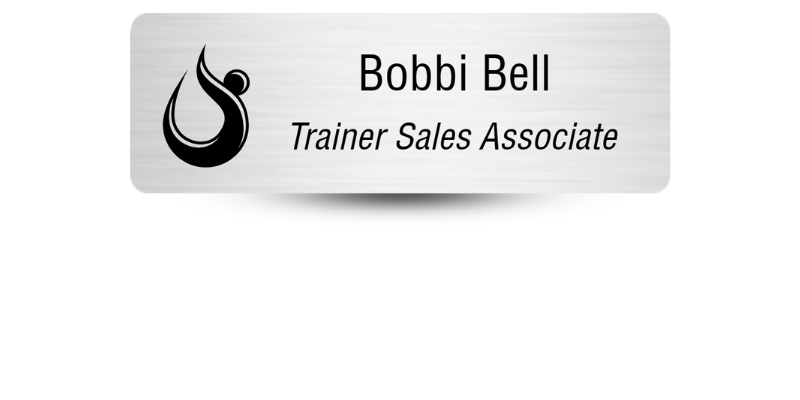 HOTWORX Metal Name Tag with Magnetic Backing