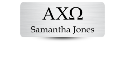 1.25" x 3" Alpha Chi Omega Name Tag - Part #159