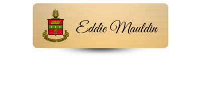1" x 3" Alpha Chi Omega Name Tag - Part #160