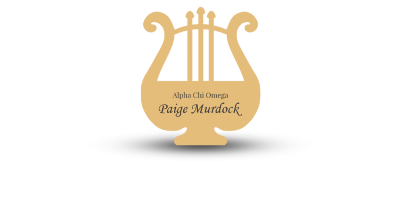 Lyre Shaped Alpha Chi Omega Name Tag - Part #161