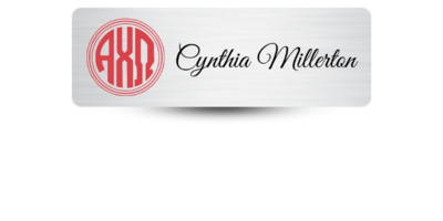 1" x 3" Alpha Chi Omega Name Tag - Part #166