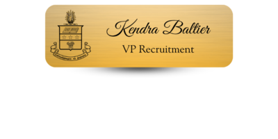 1" x 3" Alpha Chi Omega Name Tag - Part #168