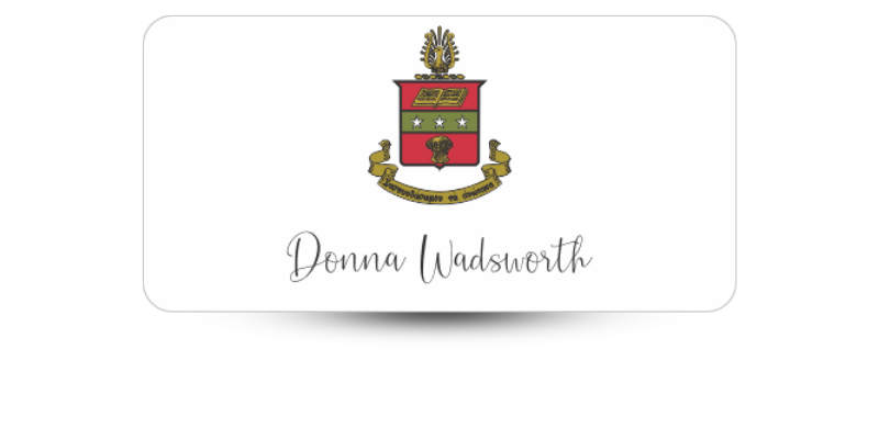 1.5" x 3" Alpha Chi Omega Name Tag - Part #1110