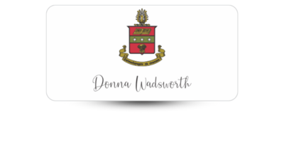 1.5" x 3" Alpha Chi Omega Name Tag - Part #1110