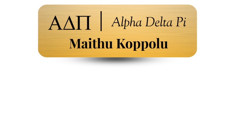 1" x 3" Alpha Delta Pi Name Tag - Part #354