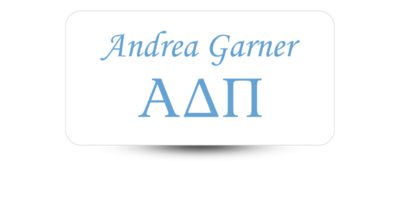 1.5" x 3" Alpha Delta Pi Name Tag - Part #360
