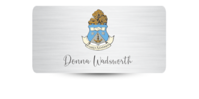 1.5" x 3" Alpha Delta Pi Name Tag - Part #1115