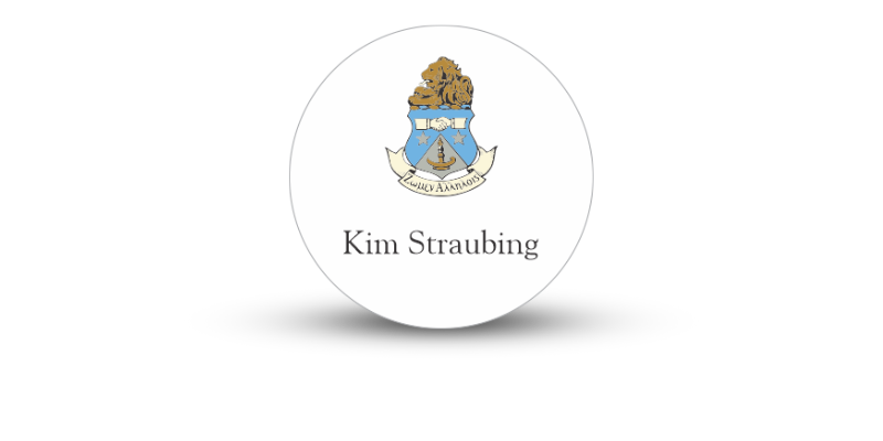 2" x 2" Circle Alpha Delta Pi Name Tag - Part #1116