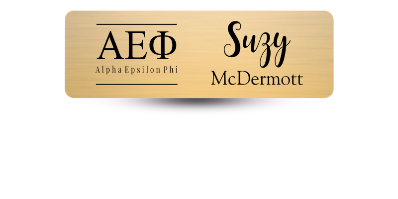1" x 3" Alpha Epsilon Phi Name Tag - Part #368