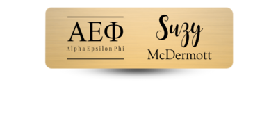 1" x 3" Alpha Epsilon Phi Name Tag - Part #368