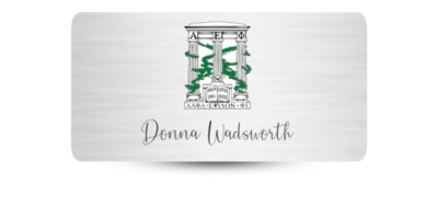 1.5" x 3" Alpha Epsilon Phi Name Tag - Part #1140A