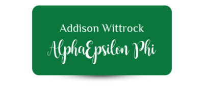1.5" x 3" Alpha Epsilon Phi Name Tag - Part #1162