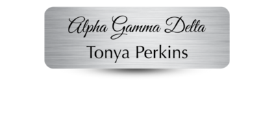 1" x 3" Alpha Gamma Delta Name Tag - Part #377