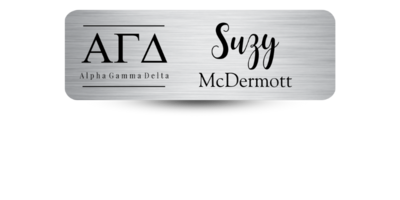 1" x 3" Alpha Gamma Delta Name Tag - Part #381