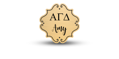 Custom Shape Alpha Gamma Delta Name Tag - Part #386