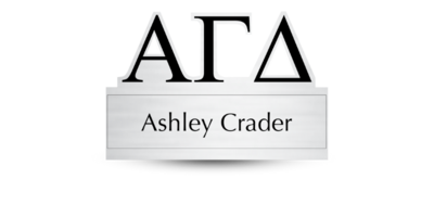 Custom Greek Cutout Letter Alpha Gamma Delta Name Tag - Part #387