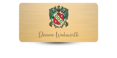 1.5" x 3" Alpha Gamma Delta Name Tag - Part #1139