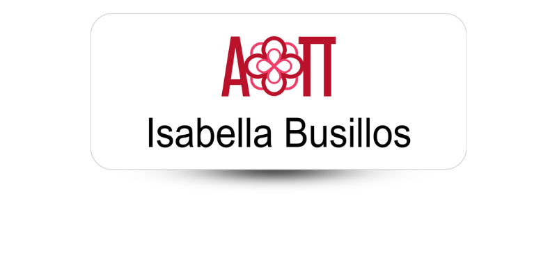 1.25" x 3" Alpha Omicron Pi Name Tag - Part #393
