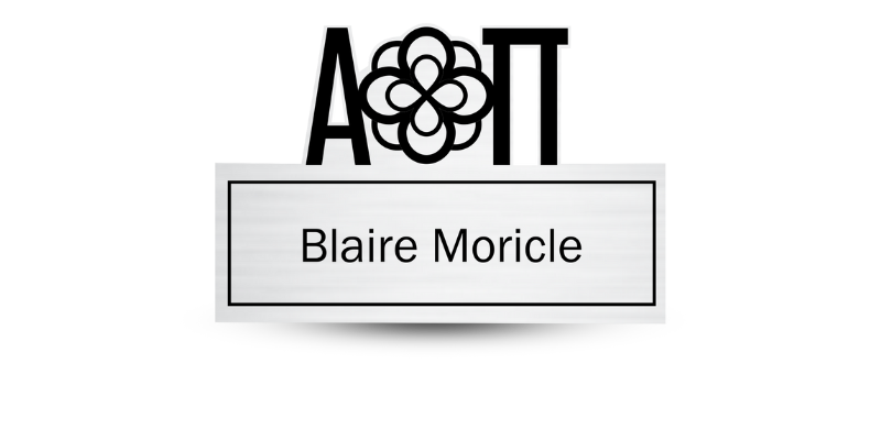 Custom Greek Cutout Letter Alpha Omicron Pi Name Tag - Part #399