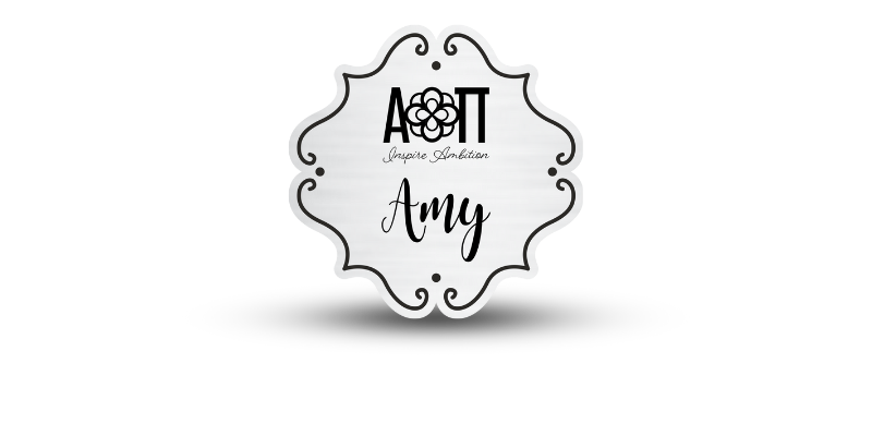 Custom Shape Alpha Omicron Pi Name Tag - Part #400