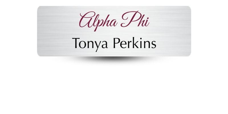 1" x 3" Alpha Phi Name Tag - Part #407