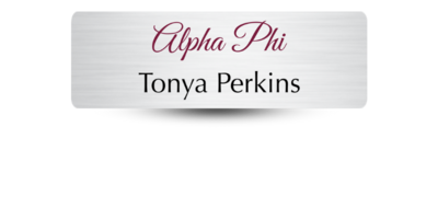 1" x 3" Alpha Phi Name Tag - Part #407