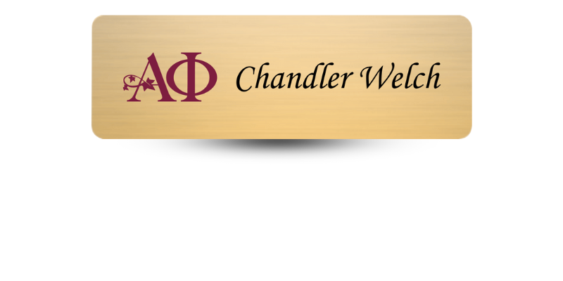 1" x 3" Alpha Phi Name Tag - Part #406
