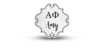 Custom Shape Alpha Phi Name Tag - Part #413 Custom Shape Alpha Phi Name Tag - Part #413