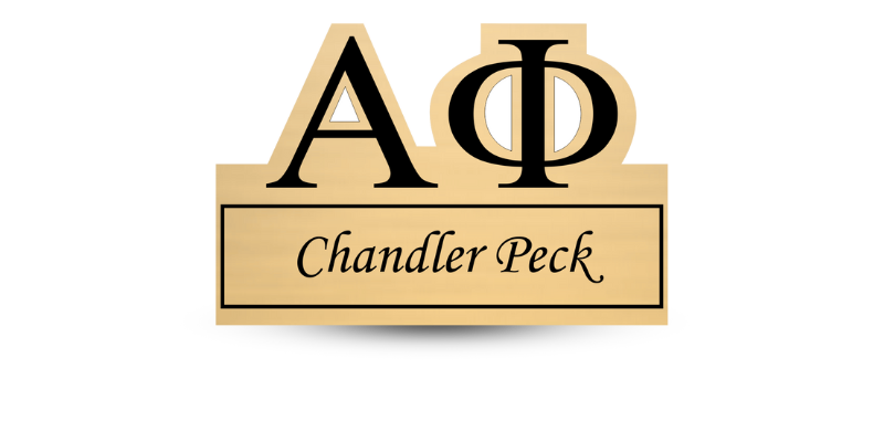 Custom Greek Cutout Letter Alpha Phi Name Tag - Part #414