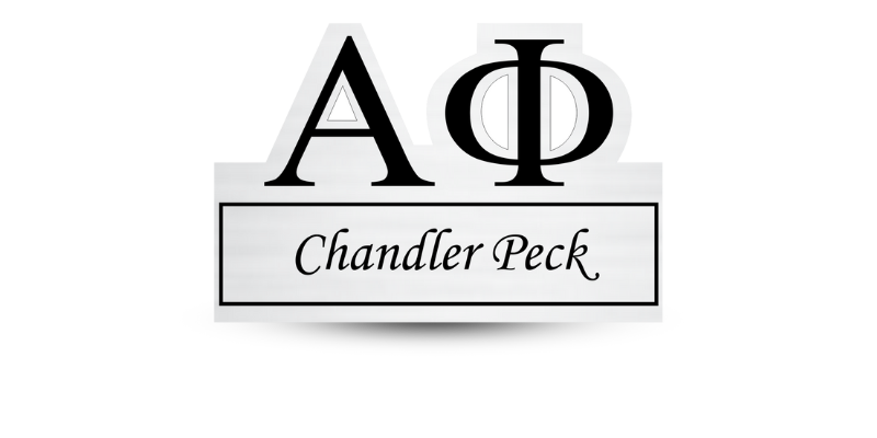 Custom Greek Cutout Letter Alpha Phi Name Tag - Part #414