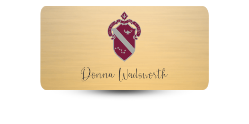 1.5" x 3" Alpha Phi Name Tag - Part #1143