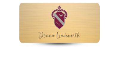 1.5" x 3" Alpha Phi Name Tag - Part #1143