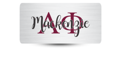 1.5" x 3" Alpha Phi Name Tag - Part #1185