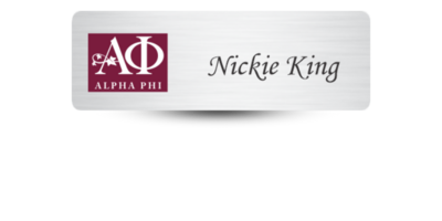 1" x 3" Alpha Phi Name Tag - Part #1225