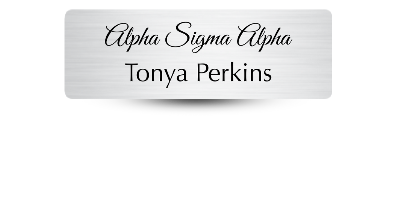 1" x 3" Alpha Sigma Alpha Name Tag - Part #420
