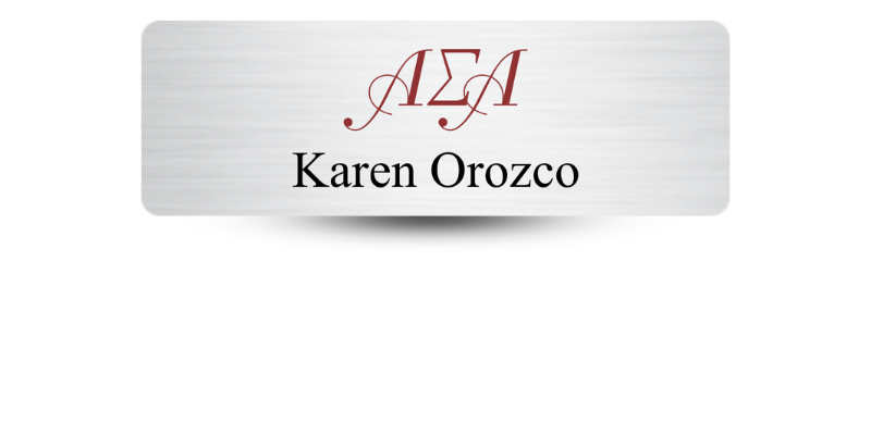 1" x 3" Alpha Sigma Alpha Name Tag - Part #419