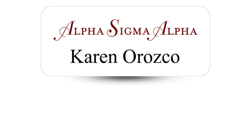 1.25" x 3" Alpha Sigma Alpha Name Tag - Part #426