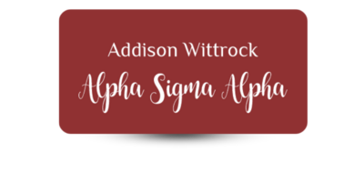 1.5" x 3" Alpha Sigma Alpha Name Tag - Part #1166