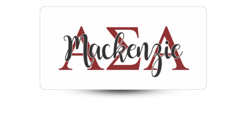 1.5" x 3" Alpha Sigma Alpha Name Tag - Part #1186