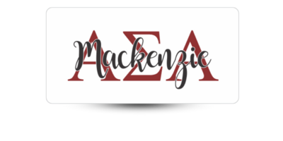 1.5" x 3" Alpha Sigma Alpha Name Tag - Part #1186