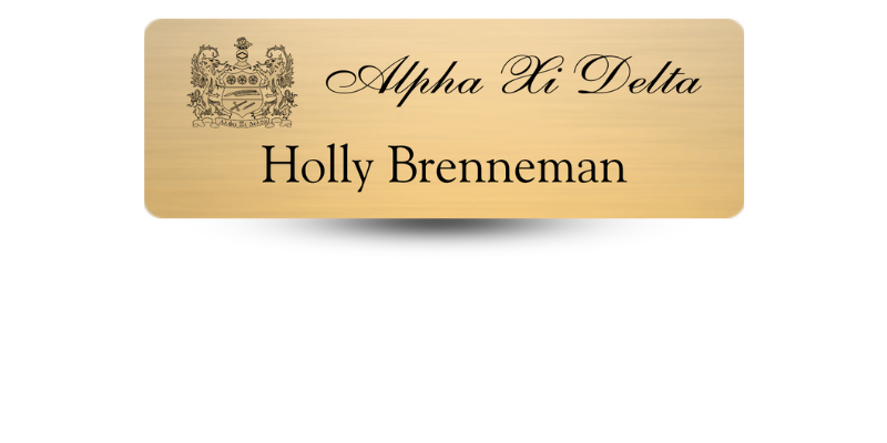 1" x 3" Alpha Xi Delta Name Tag - Part #437