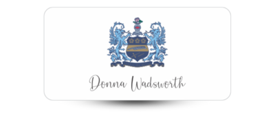 1.5" x 3" Alpha Xi Delta Name Tag - Part #1145