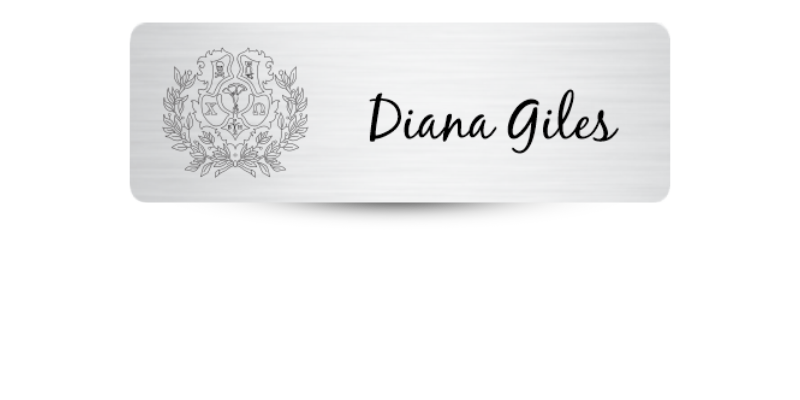 1" x 3" Chi Omega Name Tag - Part #446