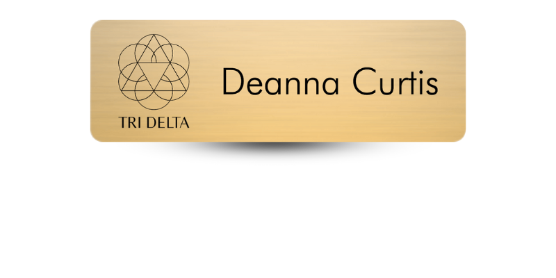 1" x 3" Delta Delta Delta Name Tag - Part #472