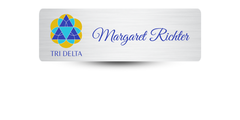 1" x 3" Tri Delta Name Tag - Part #473