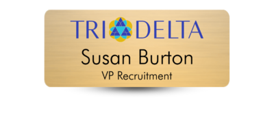 1.25" x 3" Delta Delta Delta Name Tag - Part #476